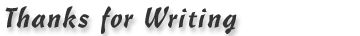 Header Graphic - Thanks for Writing